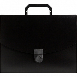 Папка-портфель пластиковая Attache A4 черная (317х240 мм, 1 отделение)