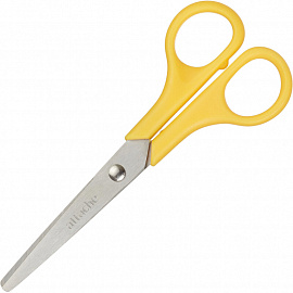 Ножницы 130 мм Attache с пластиковыми симметричными ручками желтого цвета