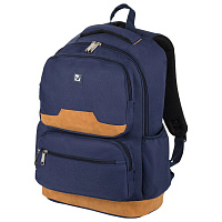 Рюкзак BRAUBERG STATES универсальный, карман-антивор, "Bronx", темно-синий, 46х31х14 см, 226349