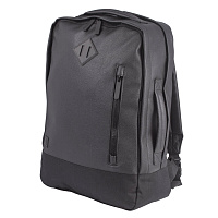 Рюкзак BRAUBERG молодежный с отделением для ноутбука, "Квадро", искуственная кожа, черный, 44х29х13 см, 227088