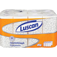 Полотенца бумажные Luscan 2-слойные белые 8 рулонов по 12.5 метров