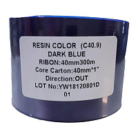 Риббон Resin Premium dark blue 40 мм х 300 м OUT (диаметр втулки 25.4 мм)