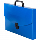 Папка-портфель пластиковая Attache A4 синяя (370х250 мм, 1 отделение) Фото 0