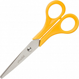 Ножницы 150 мм Attache с пластиковыми симметричными ручками желтого цвета
