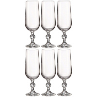 Набор бокалов для шампанского Crystal Bohemia Sterna стеклянные 180 мл (6 штук в упаковке)