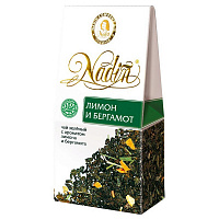 Чай подарочный Nadin Лимон и бергамот листовой зеленый 50 г