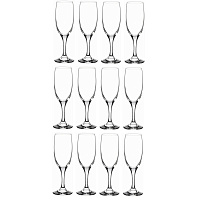 Набор бокалов для шампанского Pasabahce Бистро стеклянные 190 мл (12 штук в упаковке)