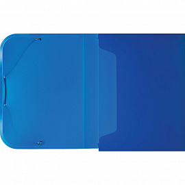 Папка-короб на резинках Attache А4 40 мм пластиковая до 350 листов синяя (толщина обложки 0.45 мм)