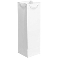 Пакет подарочный под бутылку Vindemia (38x12x11.2 см, белый)