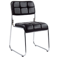 Стул офисный Easy Chair 803 VP черный (искусственная кожа, металл хромированный)