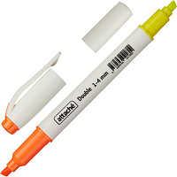 Текстовыделитель Attache Double двусторонний желтый/оранжевый (толщина линии 1-4 мм)