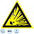 Знак безопасности Взрывоопасно W02 (200х200 мм, пленка ПВХ)