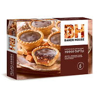 Пирожное Baker House с карамельно-арахисовой начинкой 240 г (6 штук в упаковке)