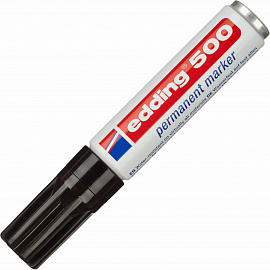 Маркер перманентный Edding E-500/1 черный (толщина линии 2-7 мм) скошенный наконечник
