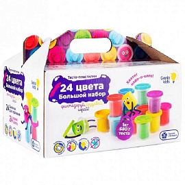 Тесто для лепки Genio Kids 24 цвета по 70 г