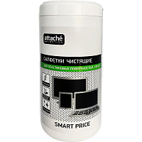 Салфетки влажные Attache Selection Smart Price для поверхностей (100 штук в тубе)