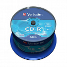 Диск CD-R Verbatim 0.7 ГБ 52x cake box 43351 (50 штук в упаковке) Фото 0