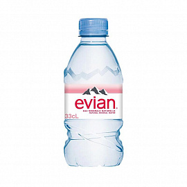 Вода минеральная Evian негазированная 0.33 л (24 штуки в упаковке)