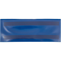 Карман для маркировки магнитный горизонтальный синий 210 x 74 мм (10 штук в упаковке)