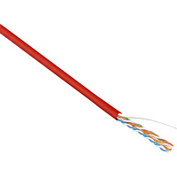 Кабель витая пара Hyperline UUTP4-C5E-S24-IN-LSZH-RD-100 cat 5e 100 м