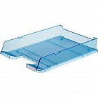 Лоток горизонтальный для бумаг Han пластиковый синий/прозрачный Фото 2