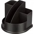 Подставка-органайзер для канцелярских принадлежностей Attache Авангард 5 отделений черная 10.8x13.2x12.2 см Фото 1