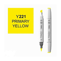 Маркер Touch brush двусторонний желтый (толщина линии 1-5 мм)