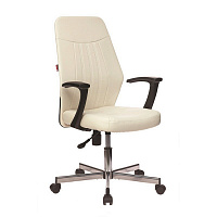 Кресло офисное Easy Chair 224 бежевое (искусственная кожа, металл)