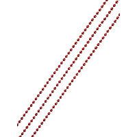 Гирлянда новогодняя из полистирола, красная / 270x0,4см арт.82886