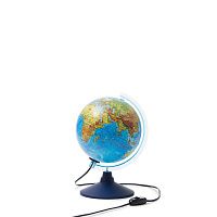 Глобус физико-политический Globen, 21см, с подсветкой на круглой подставке