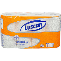 Полотенца бумажные Luscan 2-слойные белые 4 рулона по 17 метров