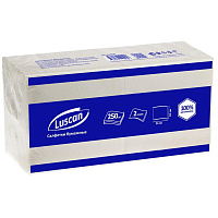 Салфетки бумажные Luscan 24х24 см белые 2-слойные 250 штук в упаковке