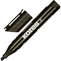 Маркер перманентный Kores черный (толщина линии 3-5 мм) скошенный наконечник