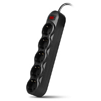 Сетевой фильтр SVEN SF-05L, 5 розеток, 1,8 м, черный, SV-015060