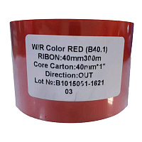 Риббон Wax/Resin Premium red 40 мм х 300 м OUT (диаметр втулки 25.4 мм)
