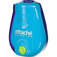 Точилка для карандашей Attache Selection Twister пластиковая с контейнером синяя