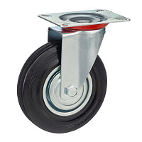 Колесо поворотное Стелла-техник 4001-125 д.125мм,г/п 100кг,резина,металл