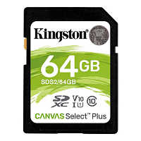 Карта памяти 64 Гб Kingston Canvas Select Plus UHS-I U1 V10 (SDS2/64Gb)