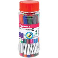 Набор капиллярных ручек Luxor "Mini Fine Writer 045" 20цв., 0,8мм, пластиковая банка