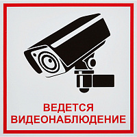 Знак безопасности Ведется видеонаблюдение (200х200 мм, пленка ПВХ)