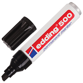 Маркер перманентный Edding E-500/1 черный (толщина линии 2-7 мм) скошенный наконечник