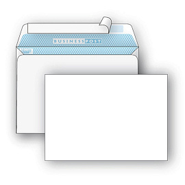 Конверт BusinessPost С6 90 г/кв.м белый стрип с внутренней запечаткой (1000 штук в упаковке)