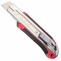 Нож универсальный Matrix с фиксатором и металлическими направляющими с обрезиненной ручкой (ширина лезвия 18 мм)