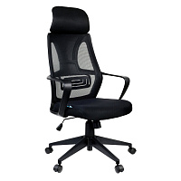 Кресло руководителя Helmi HL-E37 "Wind", ткань черная
