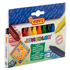 Мелки восковые Jovi круглые 12 цветов