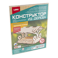 Конструктор Lori Цветочная полянка Кормушка для птиц из дерева (13 деталей)