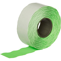 Этикет-лента волна зеленая 26х16 мм стандарт (10 рулонов по 1000 этикеток)