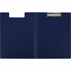 Папка-планшет с зажимом и крышкой Attache A4 пластиковая синяя Фото 0