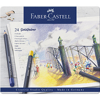Карандаши цветные Faber-Castell Goldfaber 24 цвета в металлической упаковке