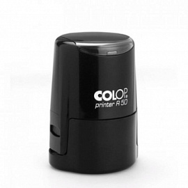 Оснастка для печати круглая Colop Printer R50 50 мм с крышкой черная